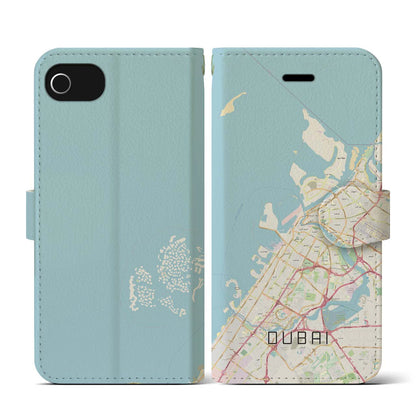 【ドバイ（アラブ首長国連邦）】地図柄iPhoneケース（手帳タイプ）ナチュラル・iPhone SE（第3 / 第2世代） / 8 / 7 / 6s / 6 用