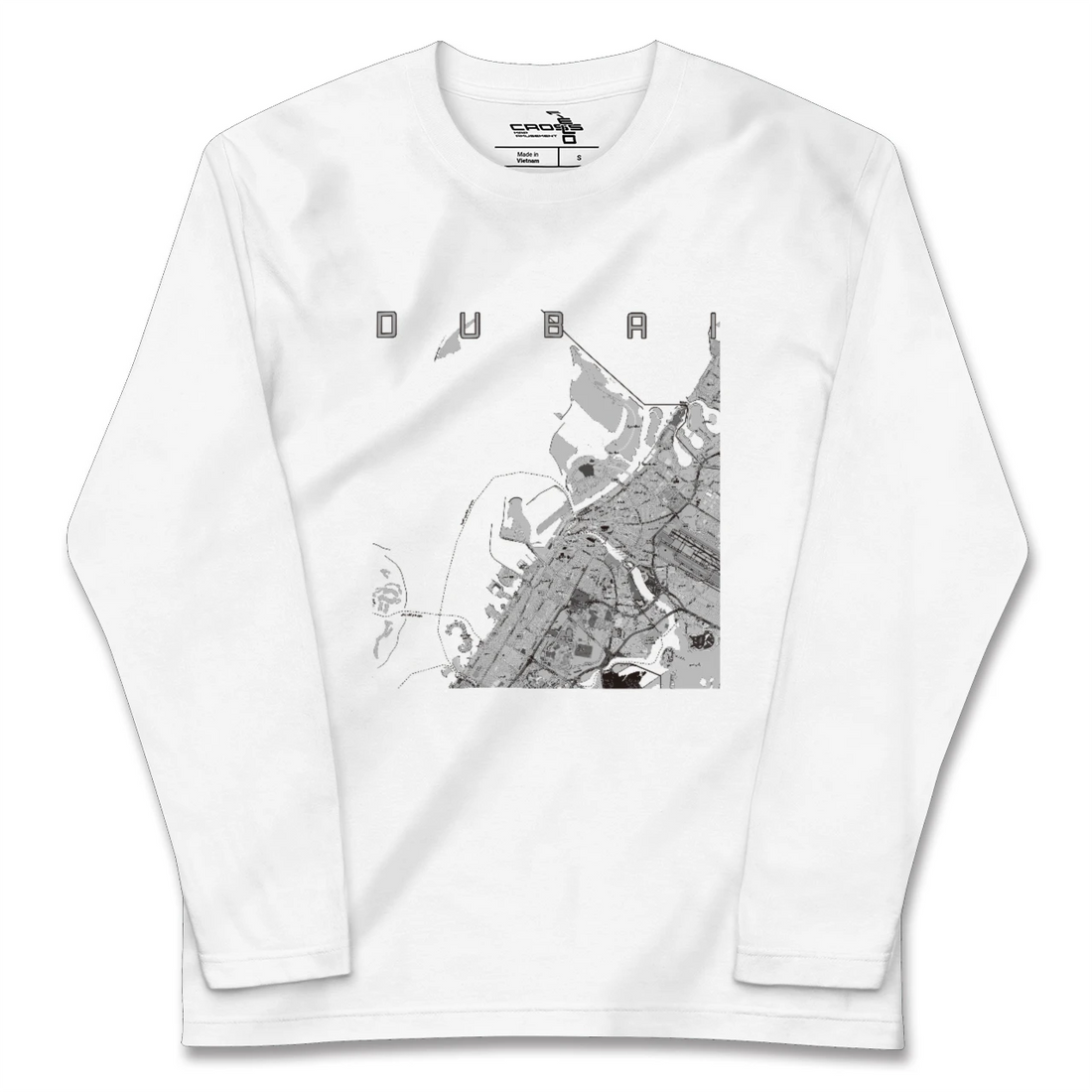 【ドバイ(アラブ首長国連邦)】地図柄ロングスリーブTシャツ