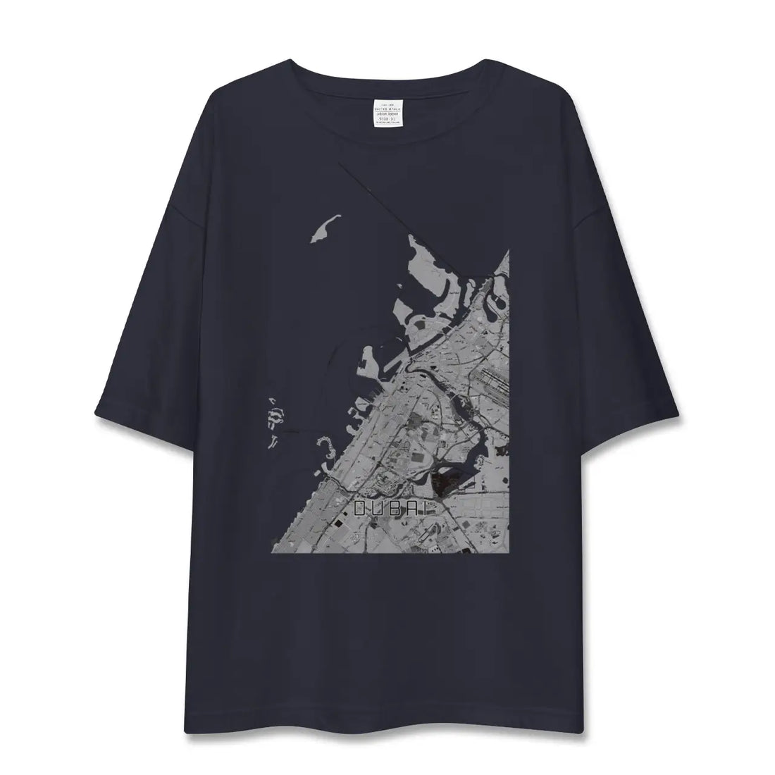 【ドバイ（アラブ首長国連邦）】地図柄ビッグシルエットTシャツ