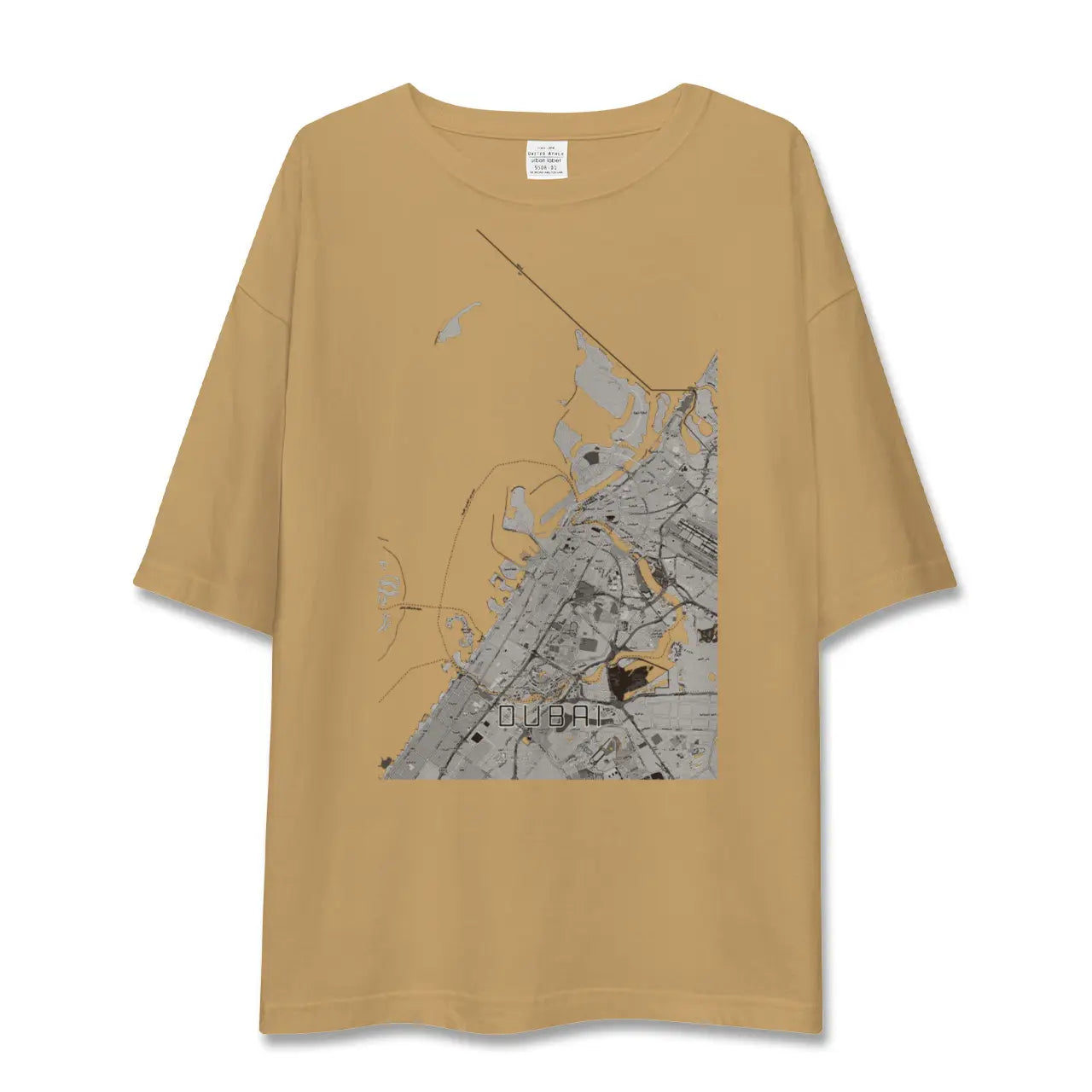 【ドバイ（アラブ首長国連邦）】地図柄ビッグシルエットTシャツ