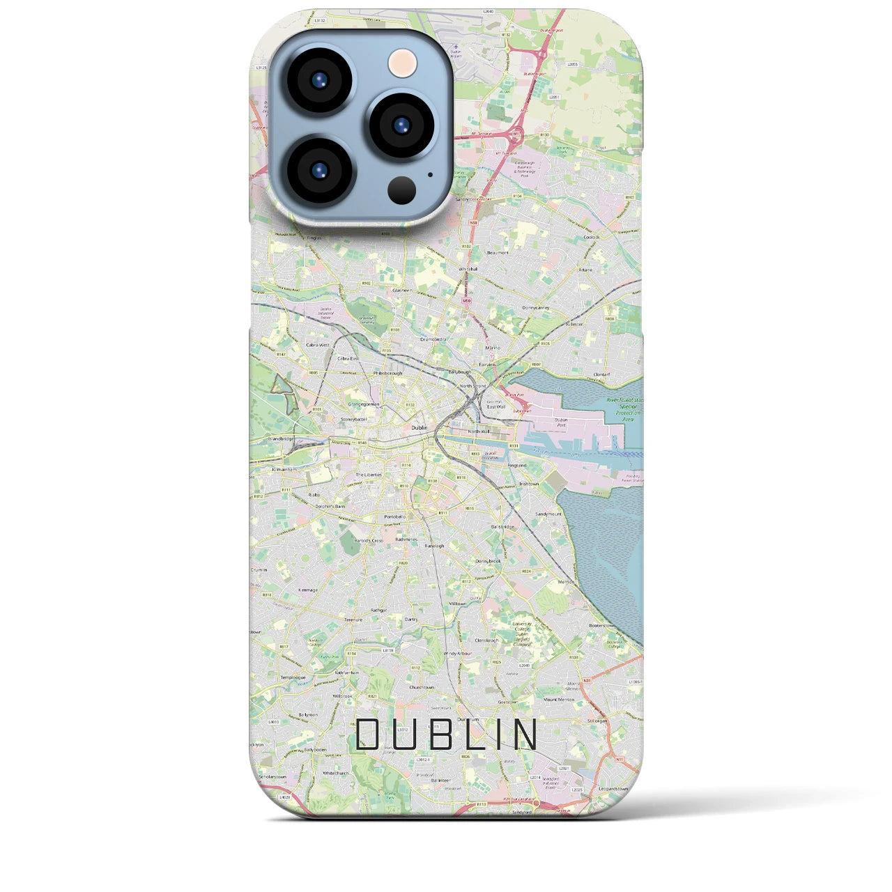 【ダブリン】地図柄iPhoneケース（バックカバータイプ・ナチュラル）iPhone 13 Pro Max 用