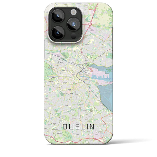 【ダブリン】地図柄iPhoneケース（バックカバータイプ・ナチュラル）iPhone 15 Pro Max 用
