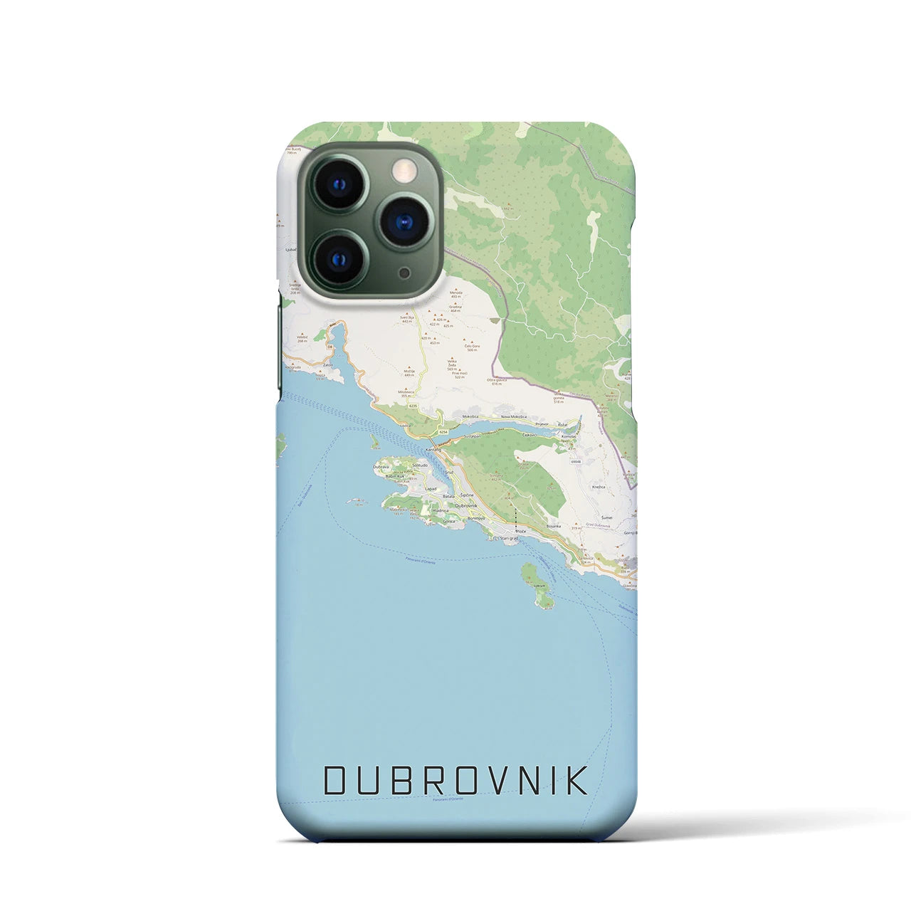 【ドゥブロヴニク】地図柄iPhoneケース（バックカバータイプ・ナチュラル）iPhone 11 Pro 用