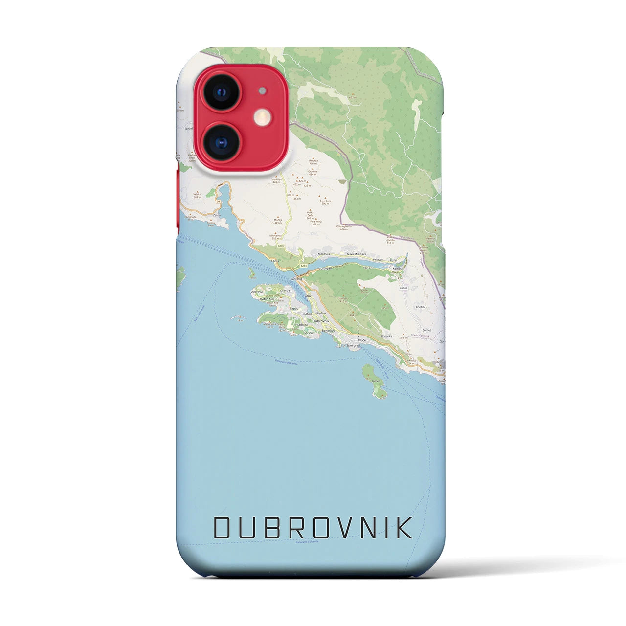 【ドゥブロヴニク】地図柄iPhoneケース（バックカバータイプ・ナチュラル）iPhone 11 用