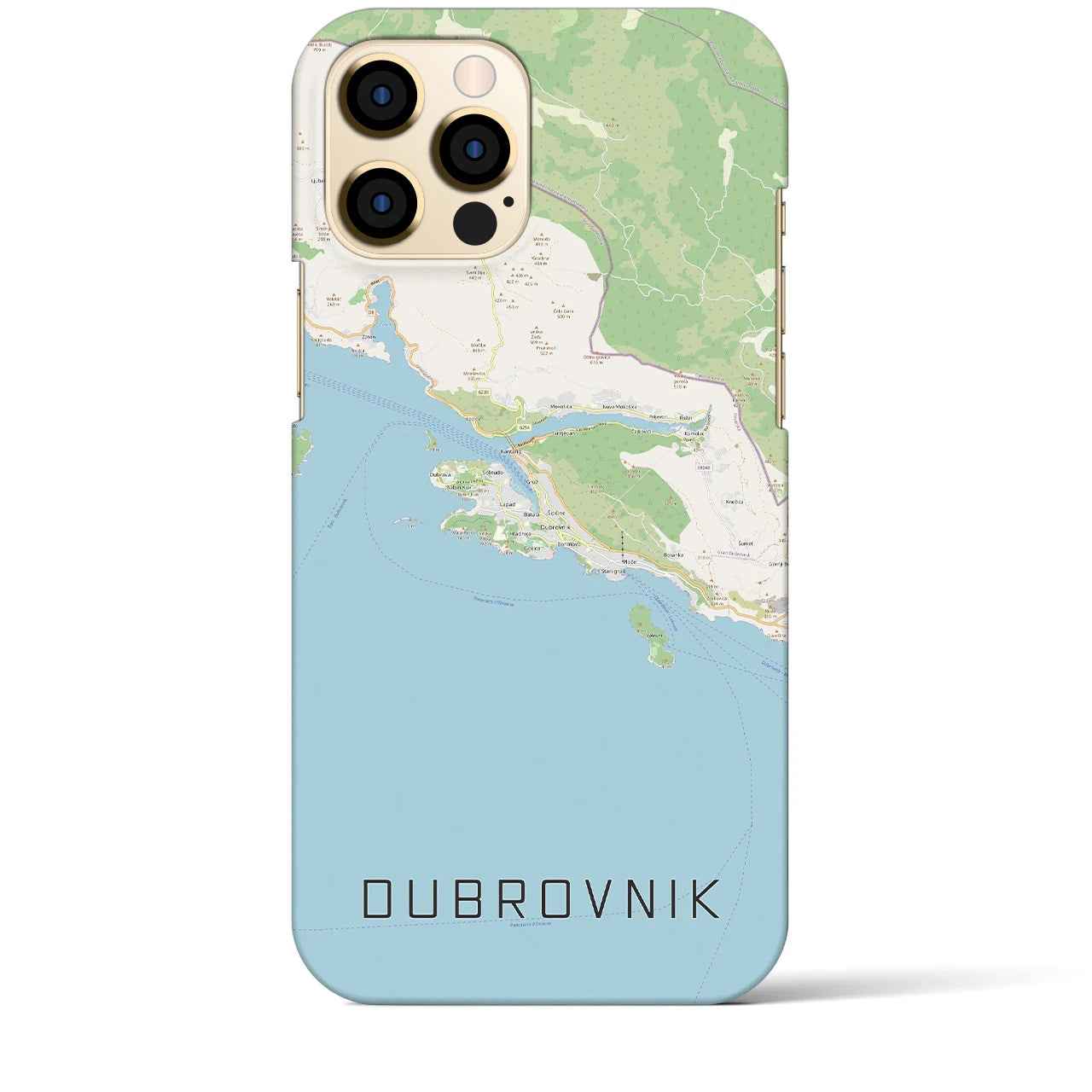 【ドゥブロヴニク】地図柄iPhoneケース（バックカバータイプ・ナチュラル）iPhone 12 Pro Max 用