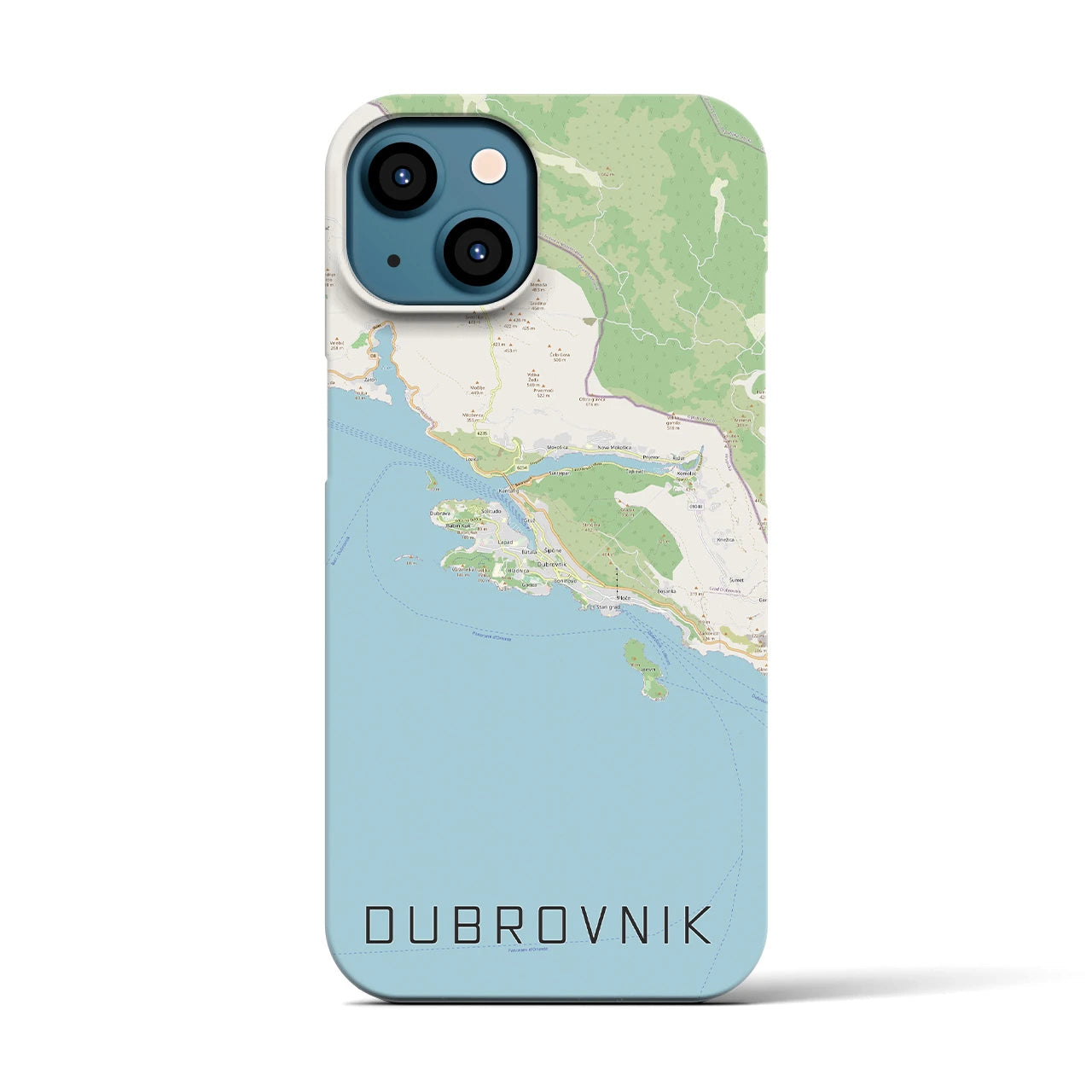【ドゥブロヴニク】地図柄iPhoneケース（バックカバータイプ・ナチュラル）iPhone 13 用