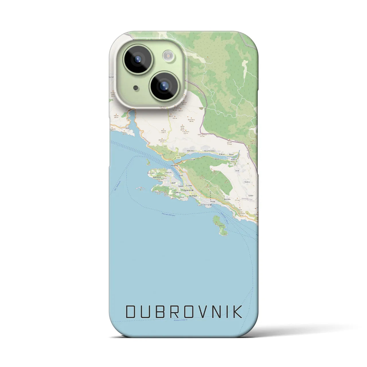 【ドゥブロヴニク】地図柄iPhoneケース（バックカバータイプ・ナチュラル）iPhone 15 用