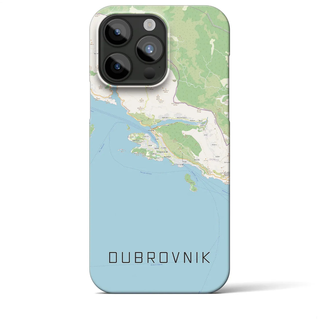 【ドゥブロヴニク】地図柄iPhoneケース（バックカバータイプ・ナチュラル）iPhone 15 Pro Max 用