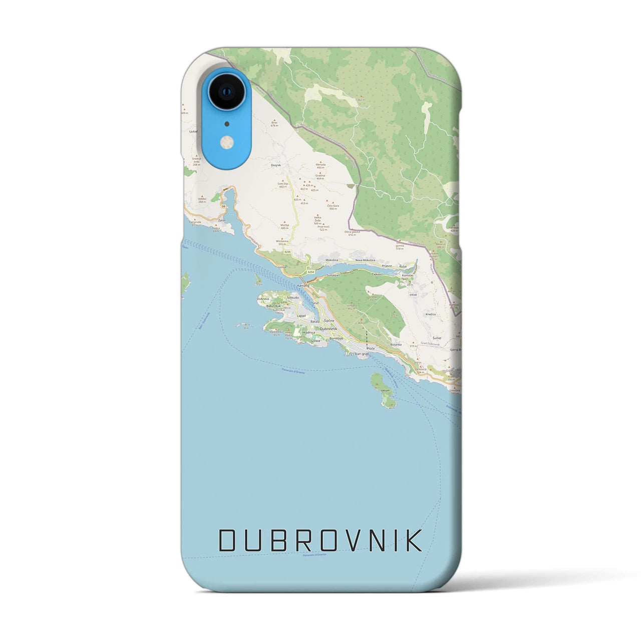 【ドゥブロヴニク】地図柄iPhoneケース（バックカバータイプ・ナチュラル）iPhone XR 用