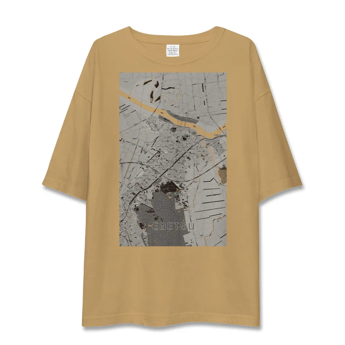 【江別(北海道)】地図柄ビッグシルエットTシャツ