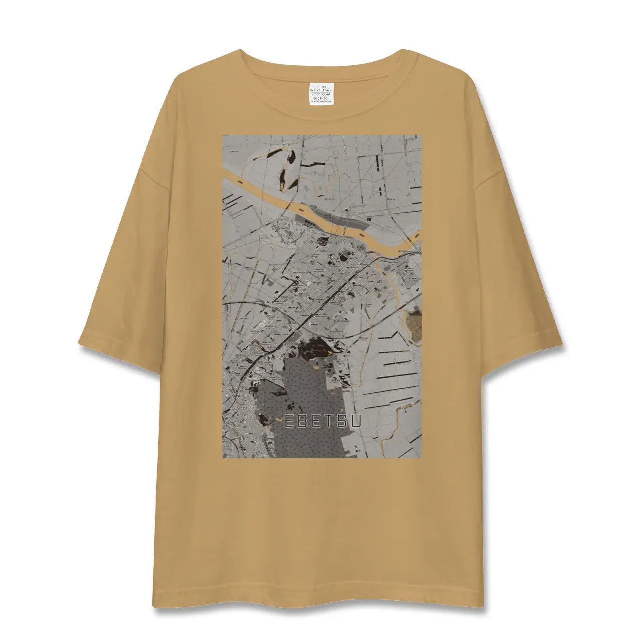 【江別（北海道）】地図柄ビッグシルエットTシャツ