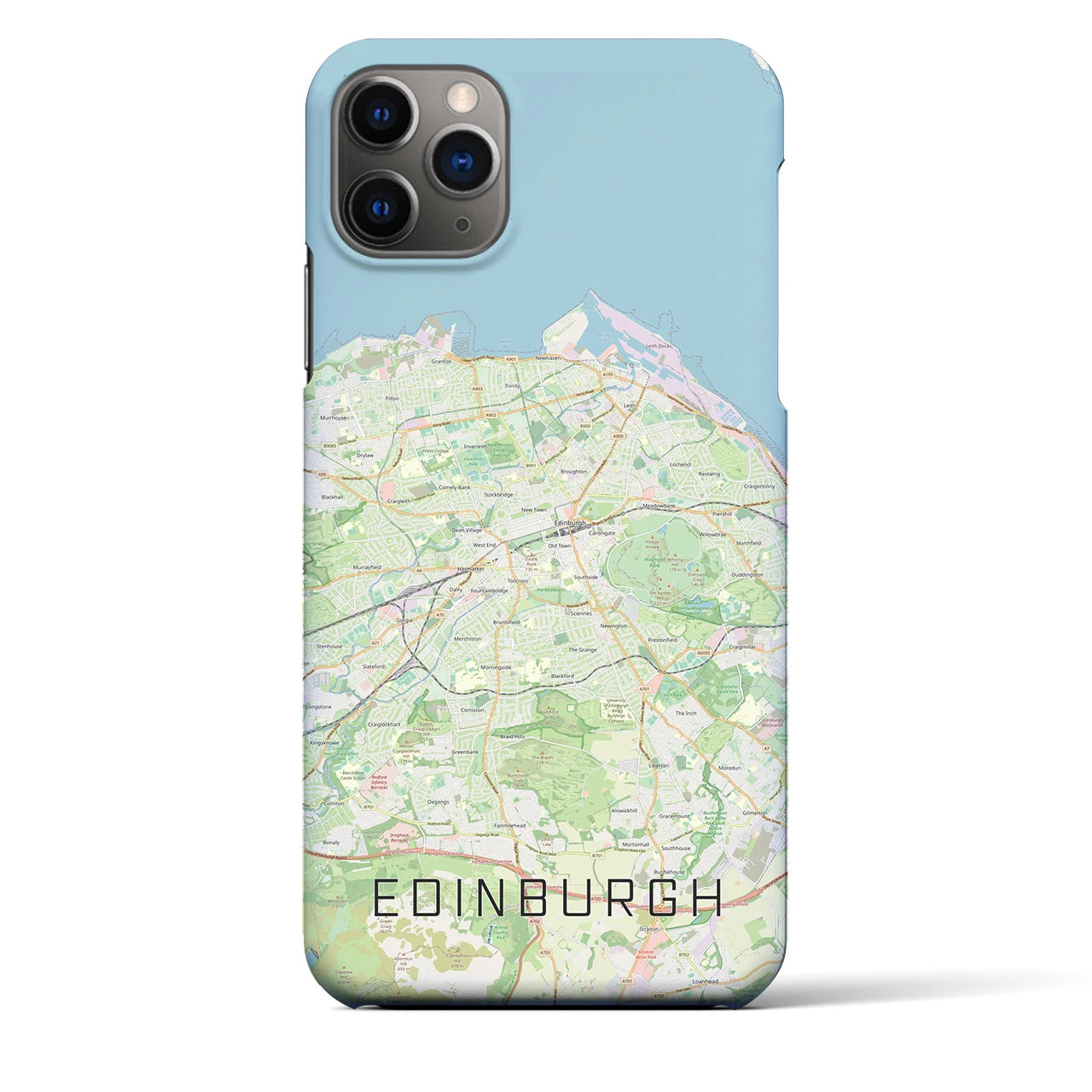 【エディンバラ】地図柄iPhoneケース（バックカバータイプ・ナチュラル）iPhone 11 Pro Max 用