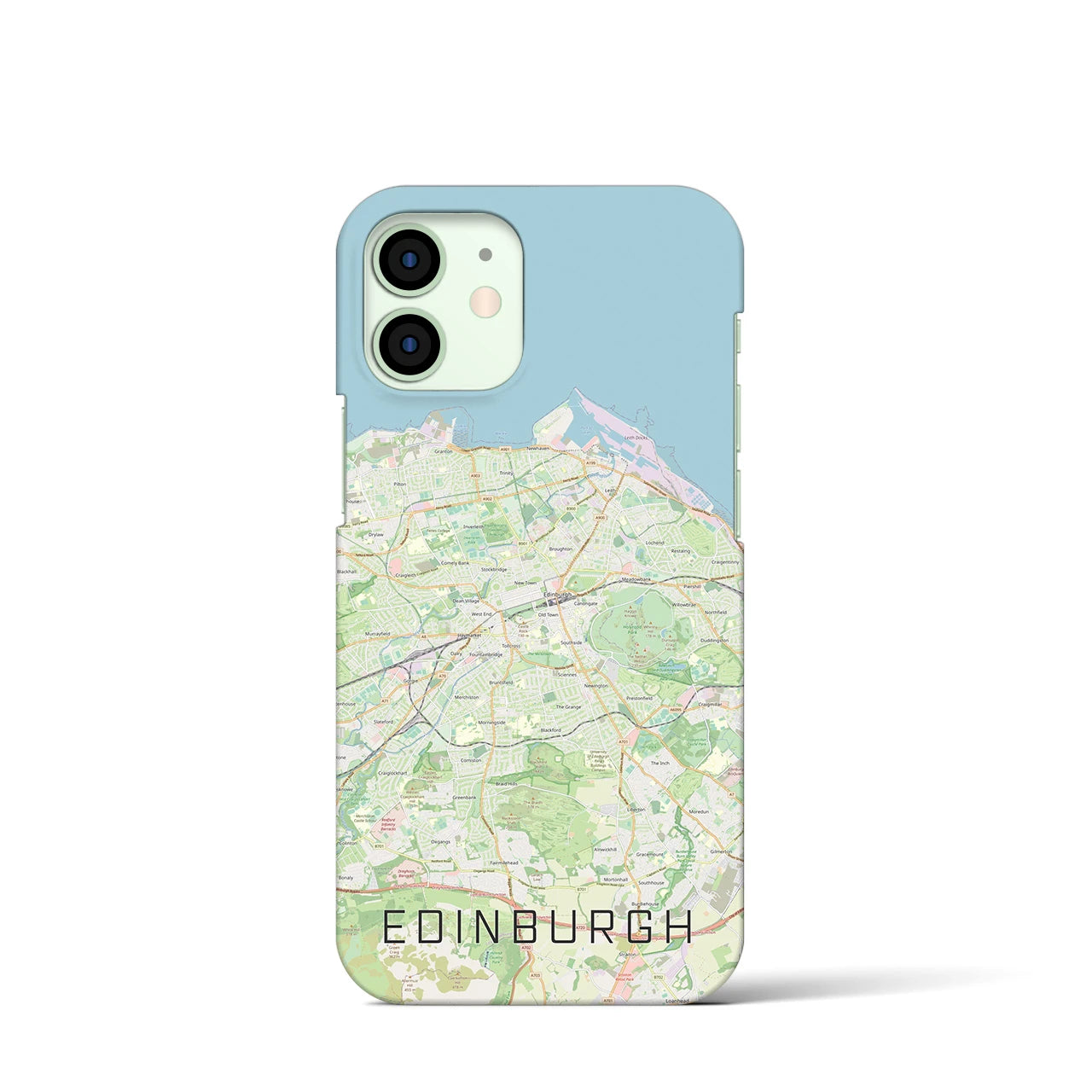 【エディンバラ】地図柄iPhoneケース（バックカバータイプ・ナチュラル）iPhone 12 mini 用