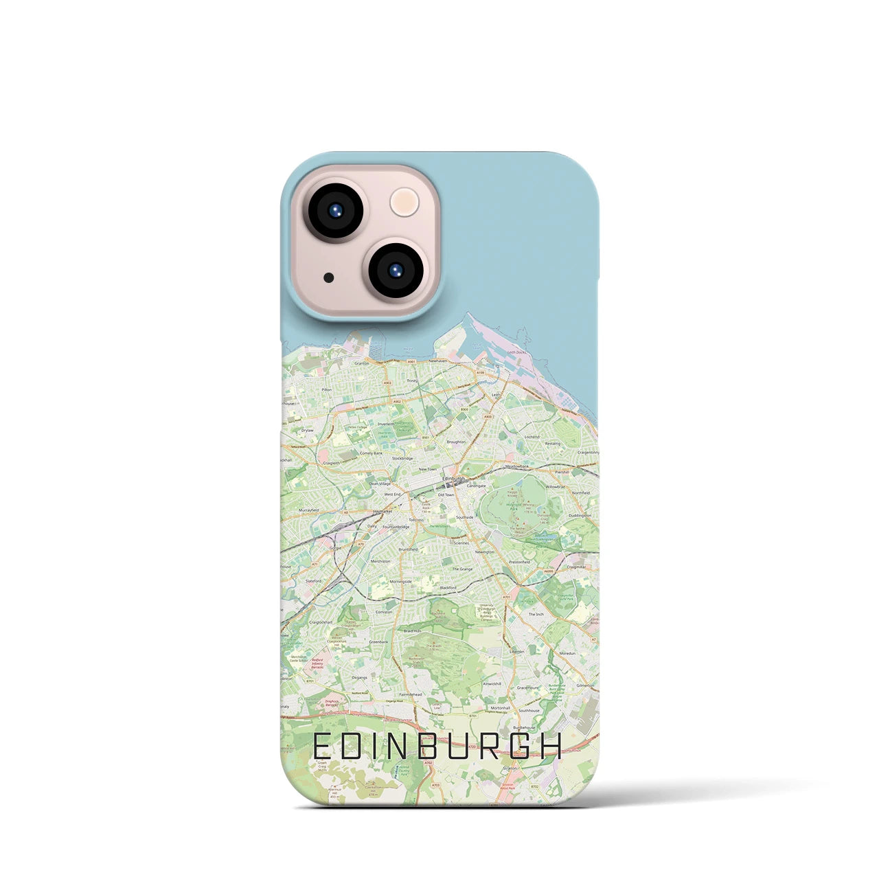 【エディンバラ】地図柄iPhoneケース（バックカバータイプ・ナチュラル）iPhone 13 mini 用