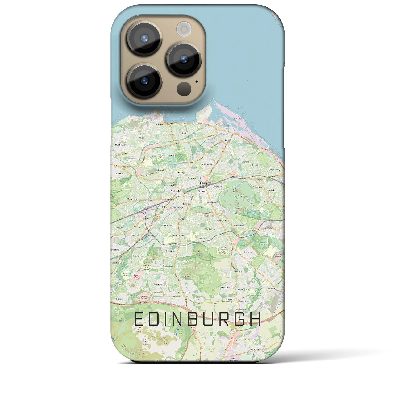 【エディンバラ】地図柄iPhoneケース（バックカバータイプ・ナチュラル）iPhone 14 Pro Max 用