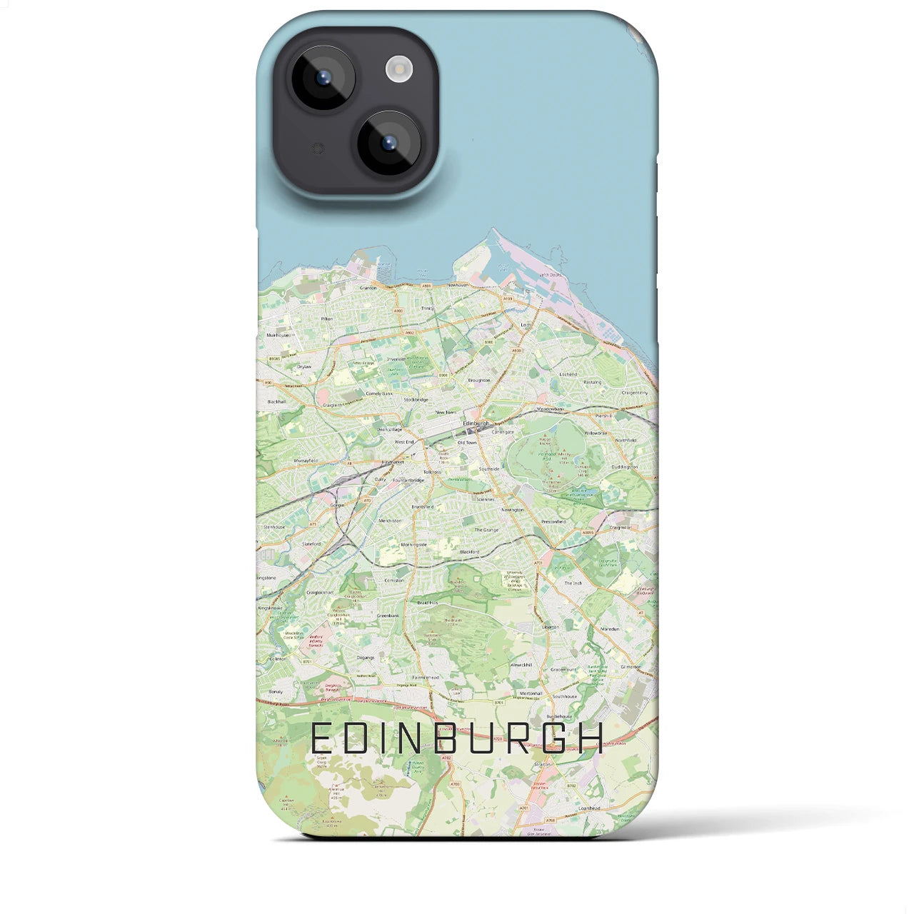 【エディンバラ】地図柄iPhoneケース（バックカバータイプ・ナチュラル）iPhone 14 Plus 用