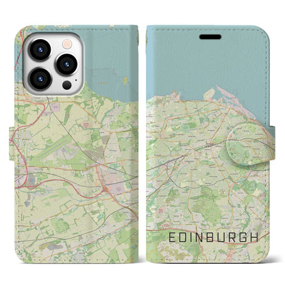 【エディンバラ（イギリス）】地図柄iPhoneケース（手帳タイプ）ナチュラル・iPhone 13 Pro 用