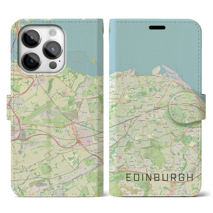 【エディンバラ（イギリス）】地図柄iPhoneケース（手帳タイプ）ナチュラル・iPhone 14 Pro 用