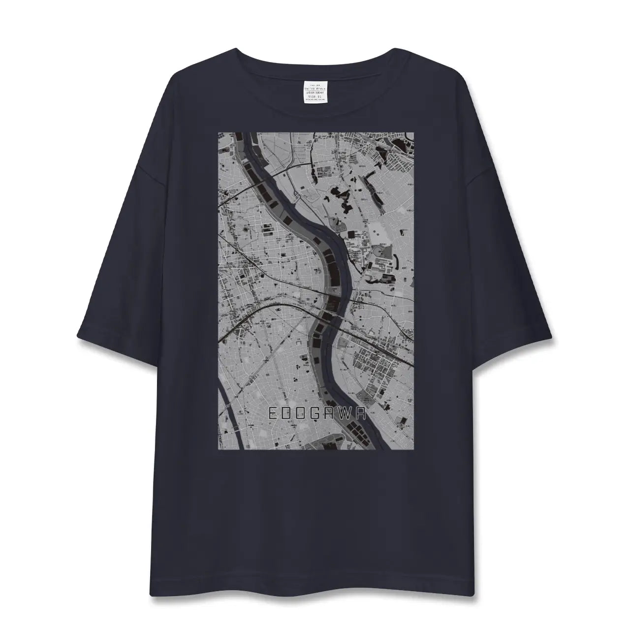 【江戸川（東京都）】地図柄ビッグシルエットTシャツ