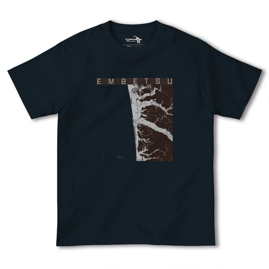 【遠別(北海道)】地図柄ヘビーウェイトTシャツ