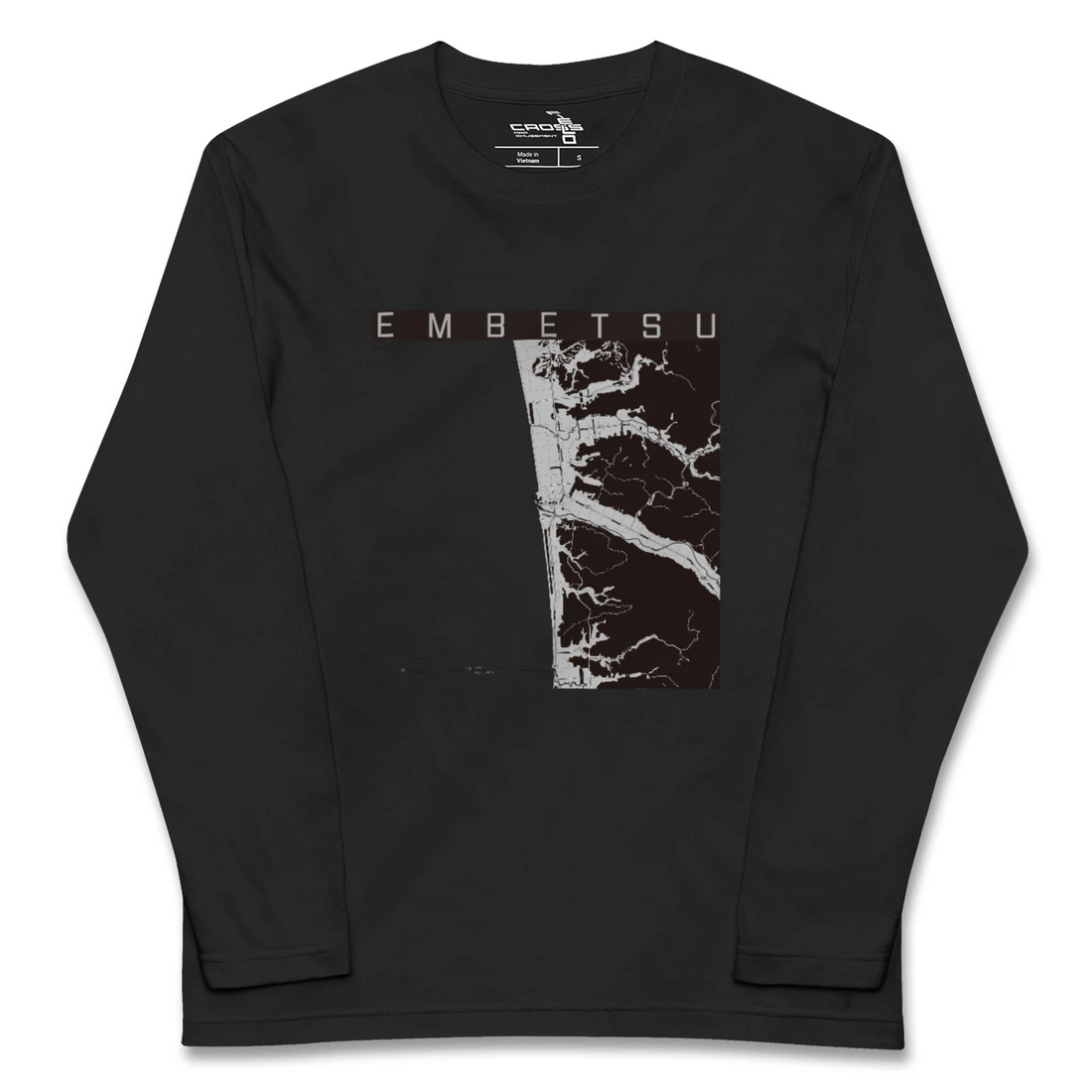 【遠別(北海道)】地図柄ロングスリーブTシャツ