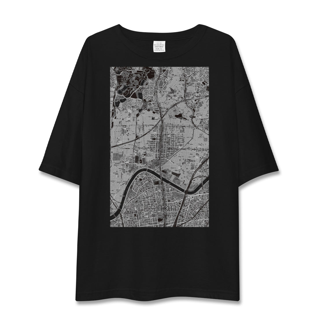 【江坂(大阪府)】地図柄ビッグシルエットTシャツ