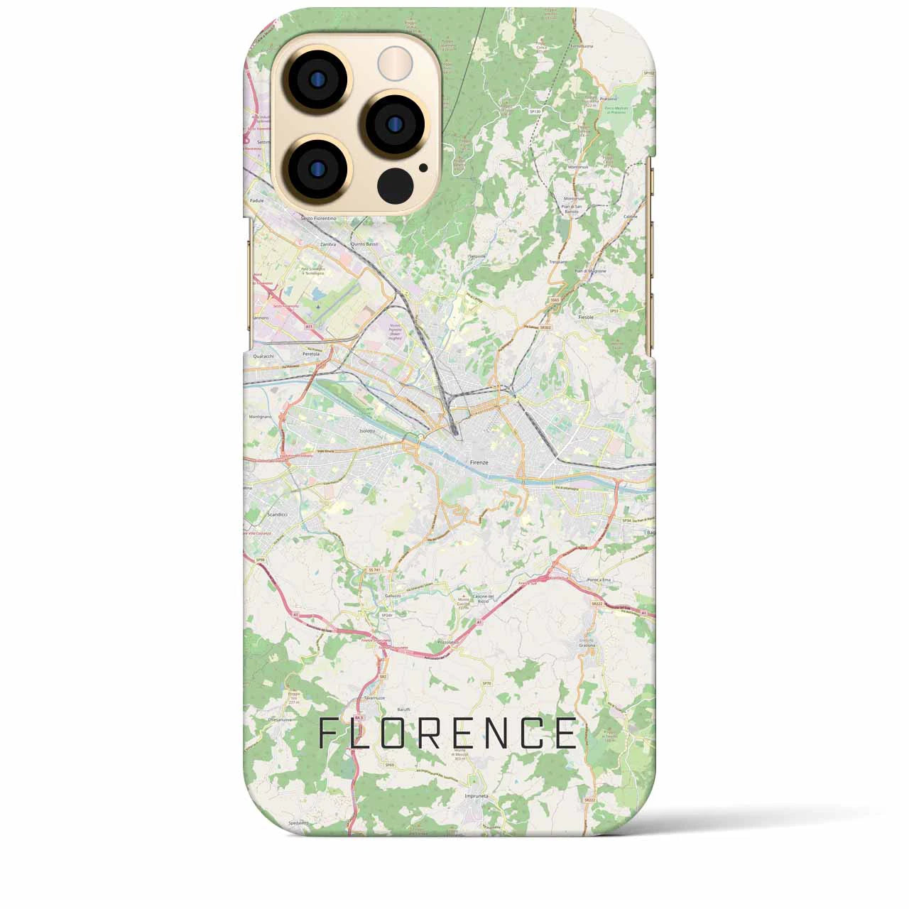 【フィレンツェ】地図柄iPhoneケース（バックカバータイプ・ナチュラル）iPhone 12 Pro Max 用