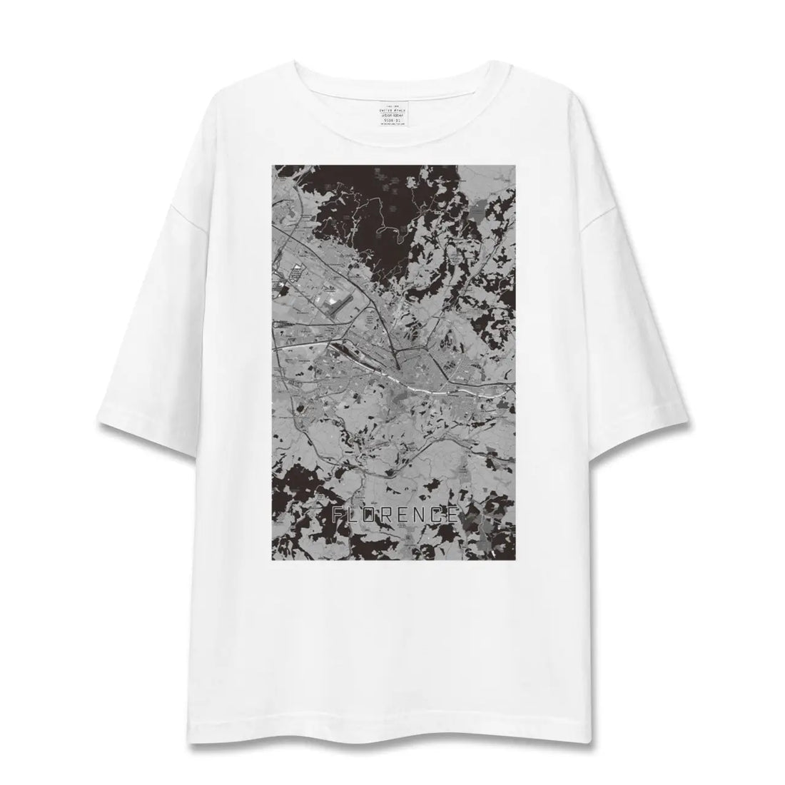 【フィレンツェ(イタリア)】地図柄ビッグシルエットTシャツ