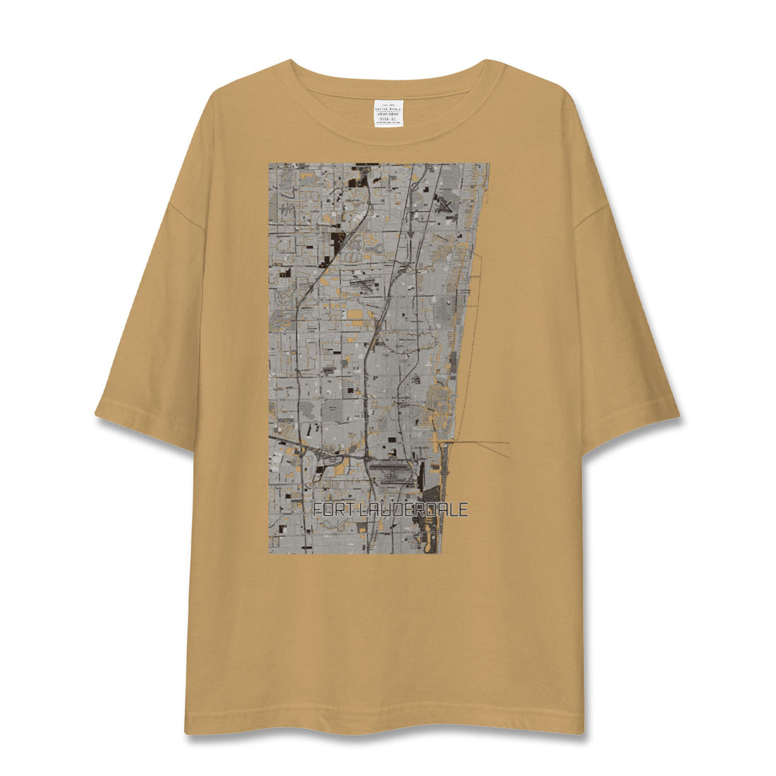 【フォートローダーデール（アメリカ）】地図柄ビッグシルエットTシャツ