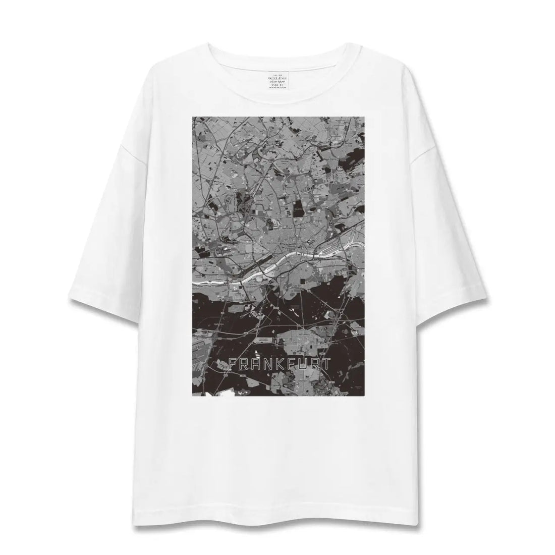 【フランクフルト(ドイツ)】地図柄ビッグシルエットTシャツ