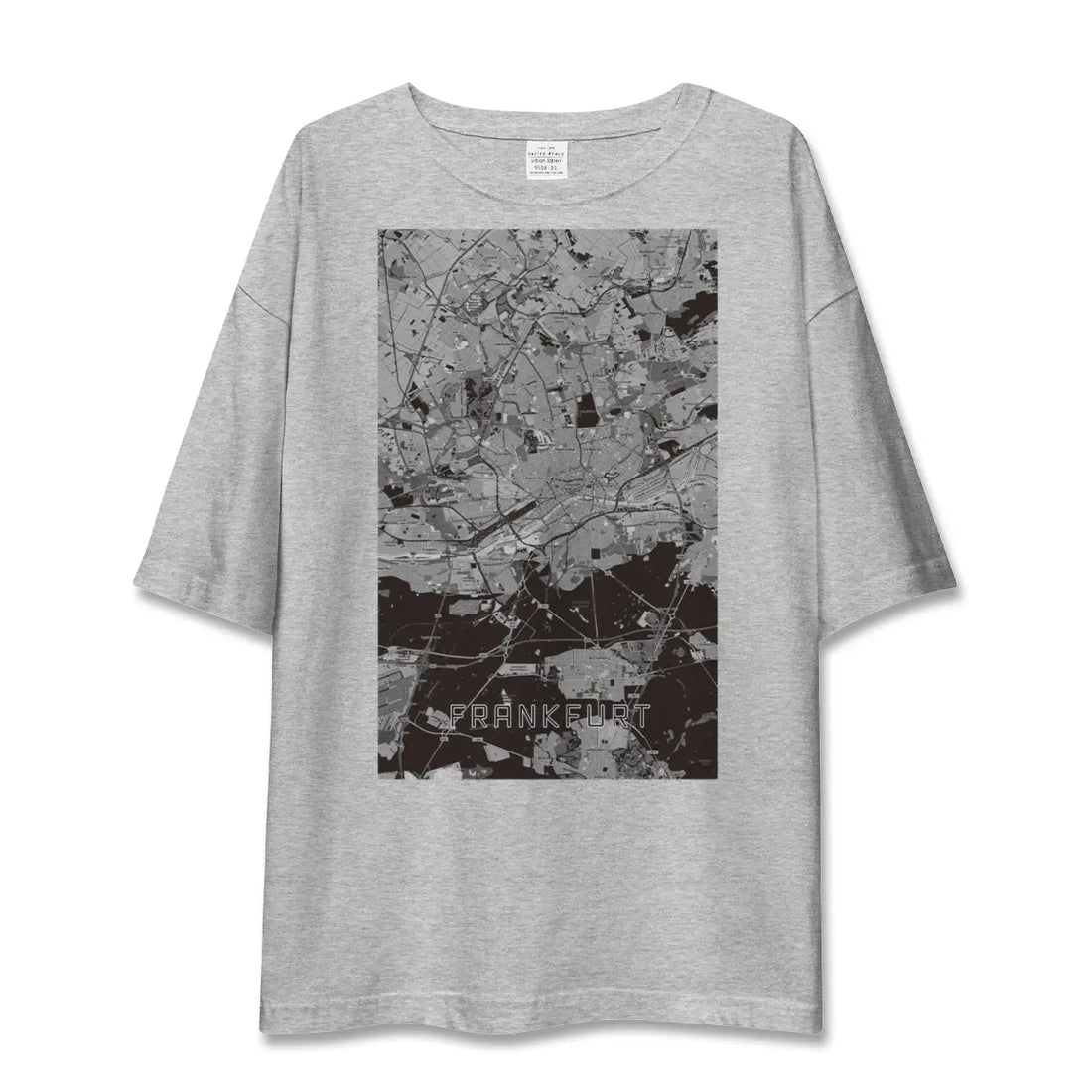 【フランクフルト（ドイツ）】地図柄ビッグシルエットTシャツ
