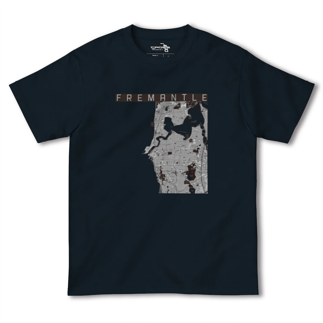 【フリーマントル(オーストラリア)】地図柄ヘビーウェイトTシャツ