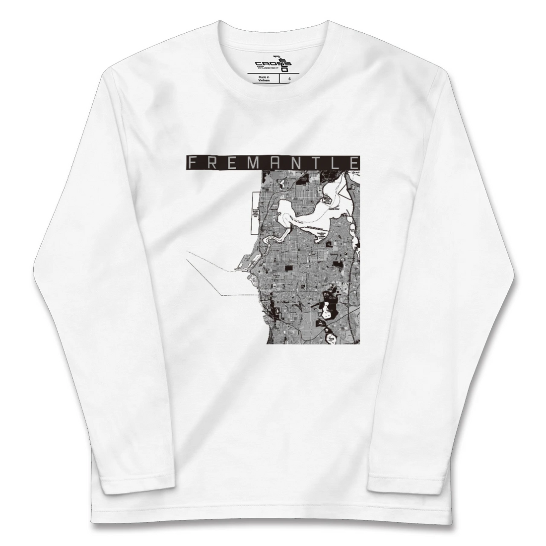 【フリーマントル(オーストラリア)】地図柄ロングスリーブTシャツ