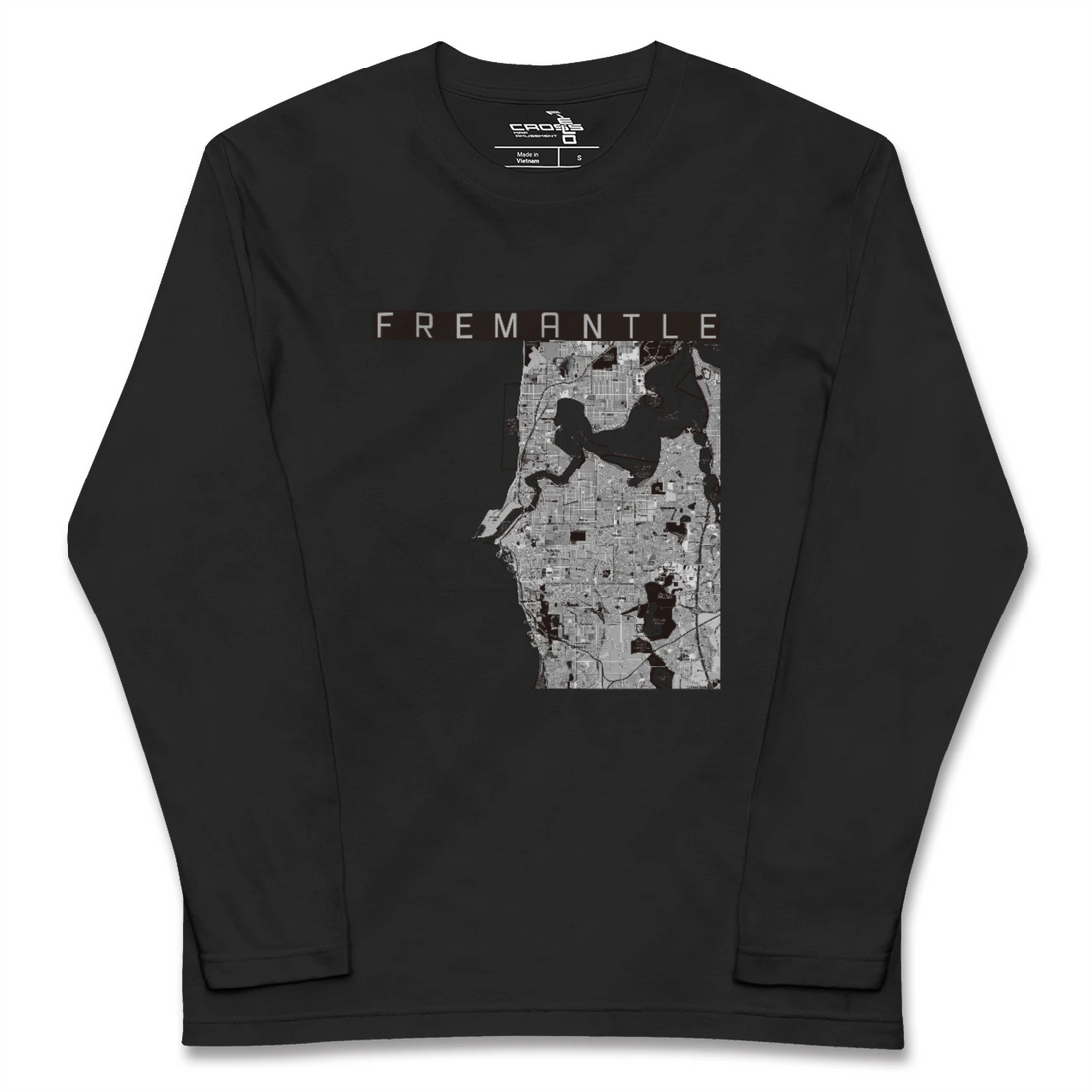 【フリーマントル(オーストラリア)】地図柄ロングスリーブTシャツ