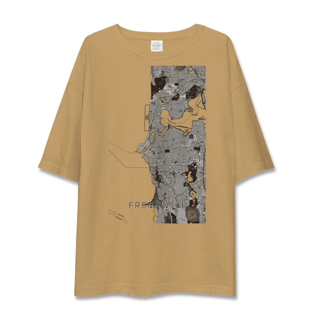 【フリーマントル（オーストラリア）】地図柄ビッグシルエットTシャツ