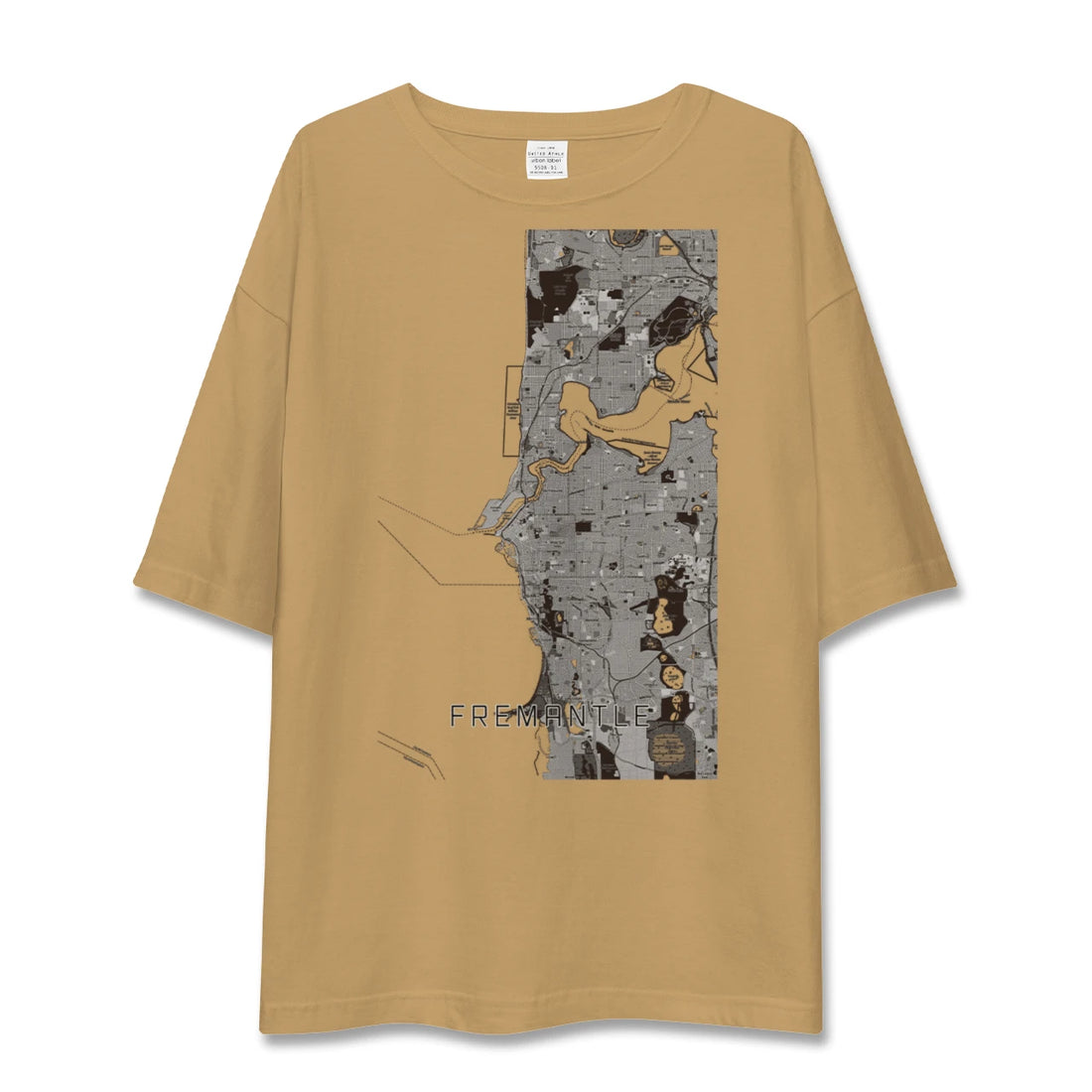 【フリーマントル(オーストラリア)】地図柄ビッグシルエットTシャツ