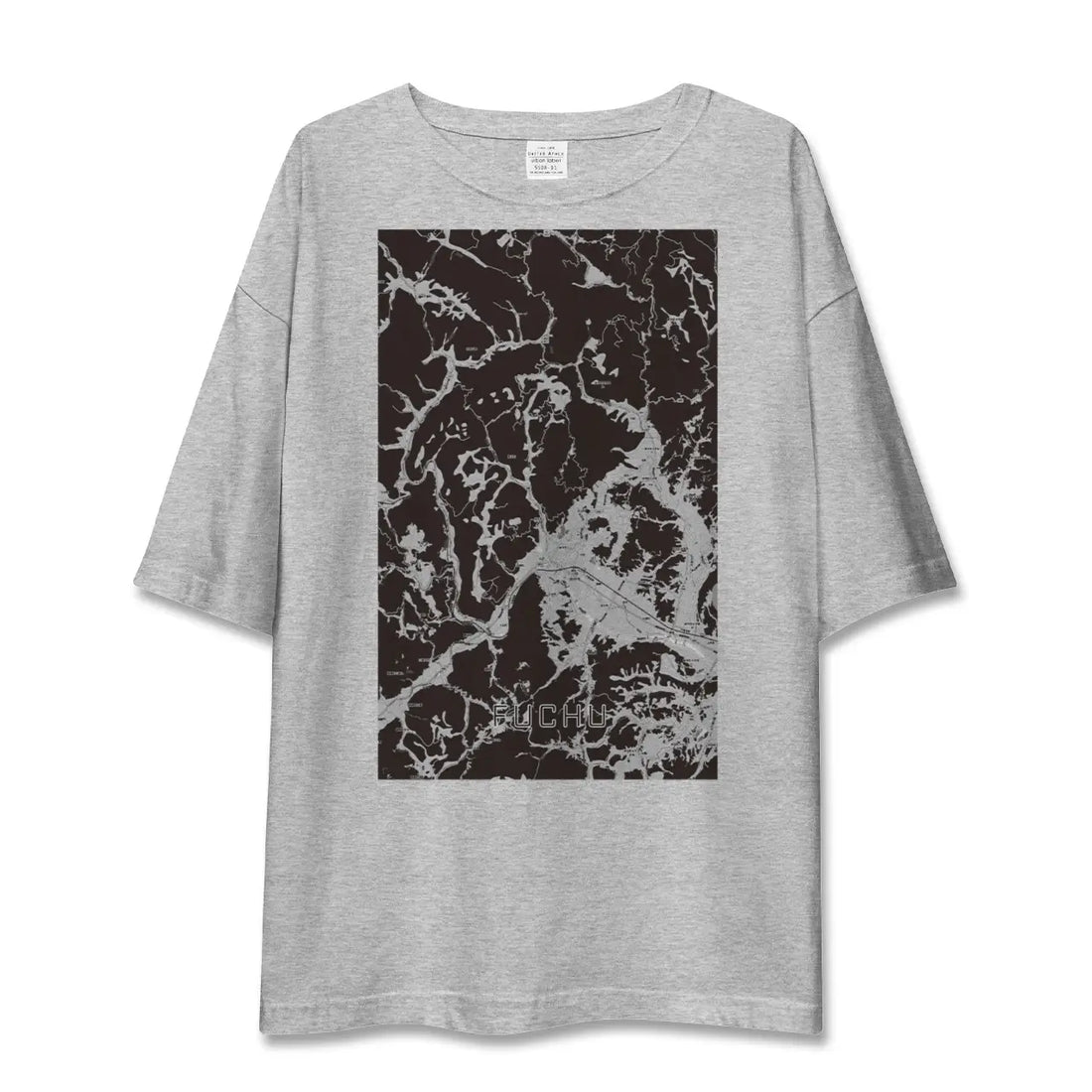 【府中（広島県）（広島県）】地図柄ビッグシルエットTシャツ