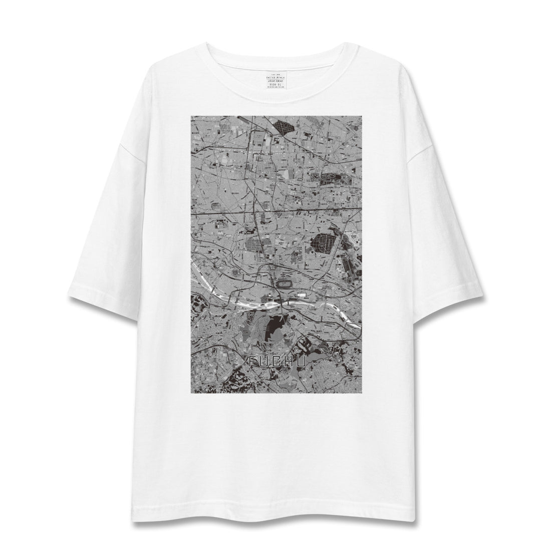 【府中2(東京都)】地図柄ビッグシルエットTシャツ