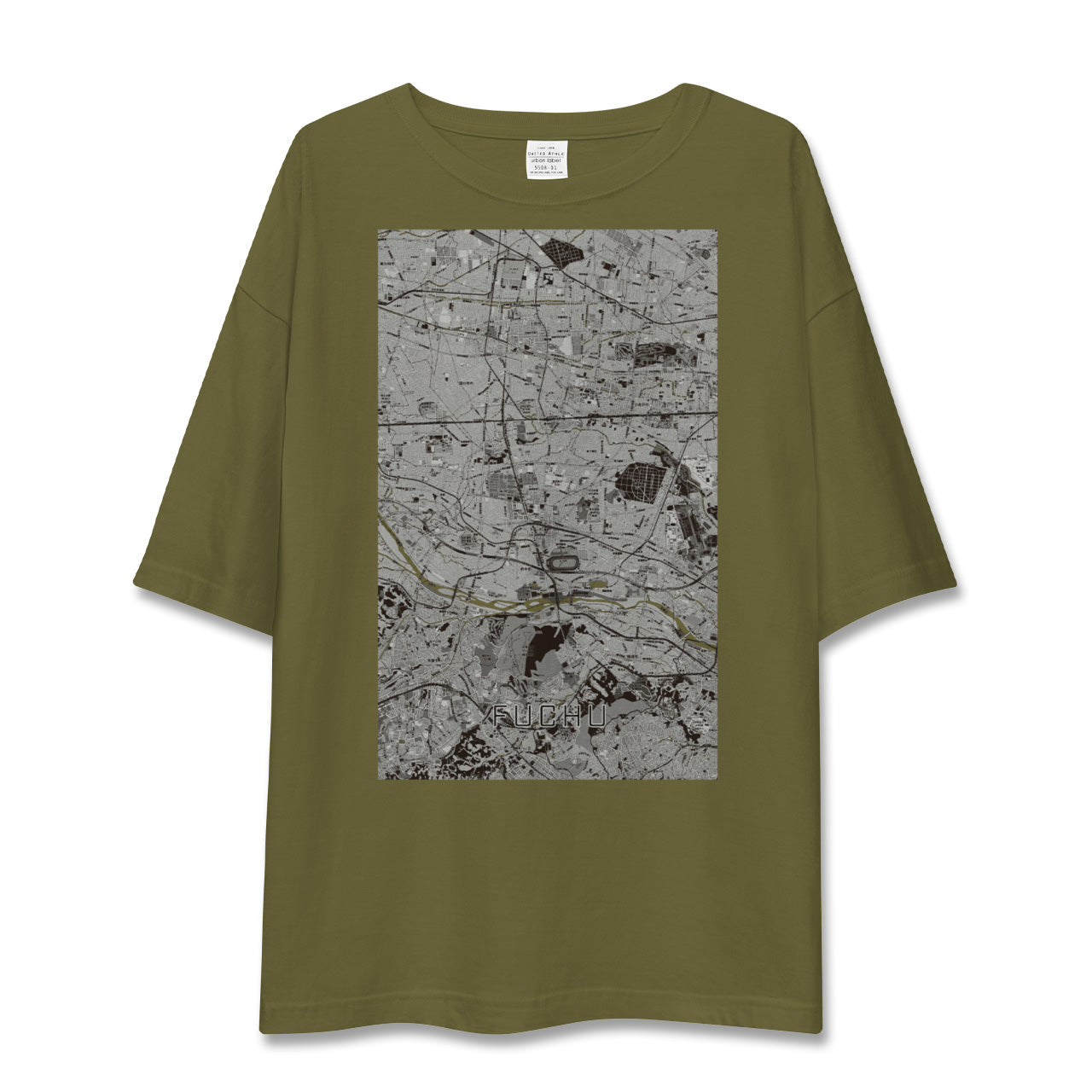 【府中2（東京都）】地図柄ビッグシルエットTシャツ