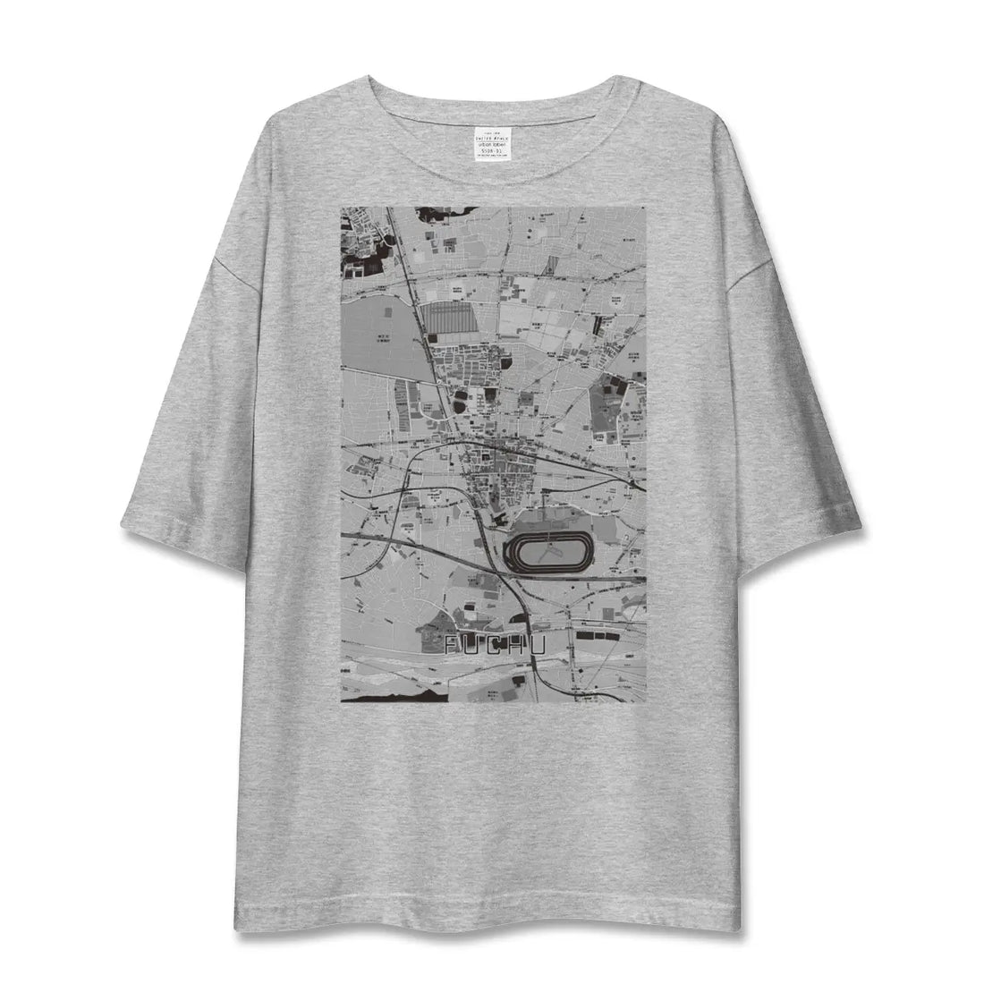【府中(東京都)】地図柄ビッグシルエットTシャツ