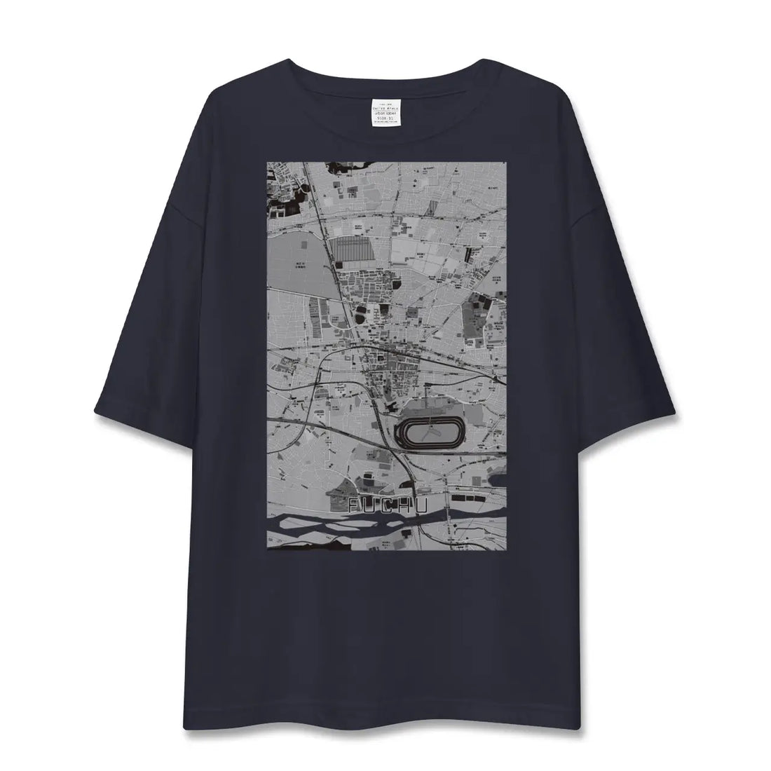 【府中（東京都）】地図柄ビッグシルエットTシャツ