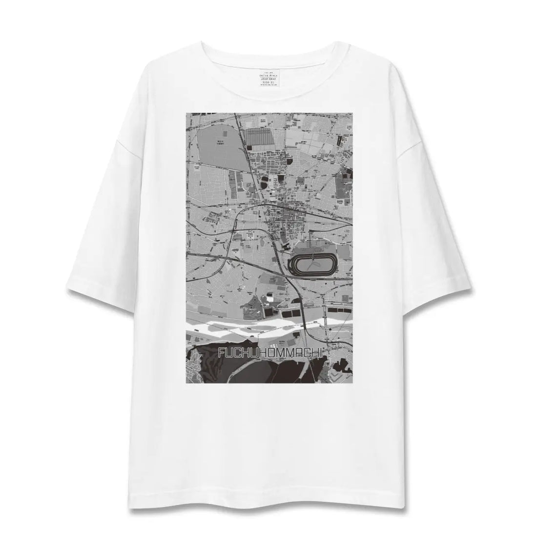【府中本町(東京都)】地図柄ビッグシルエットTシャツ