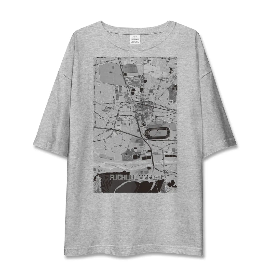 【府中本町（東京都）】地図柄ビッグシルエットTシャツ