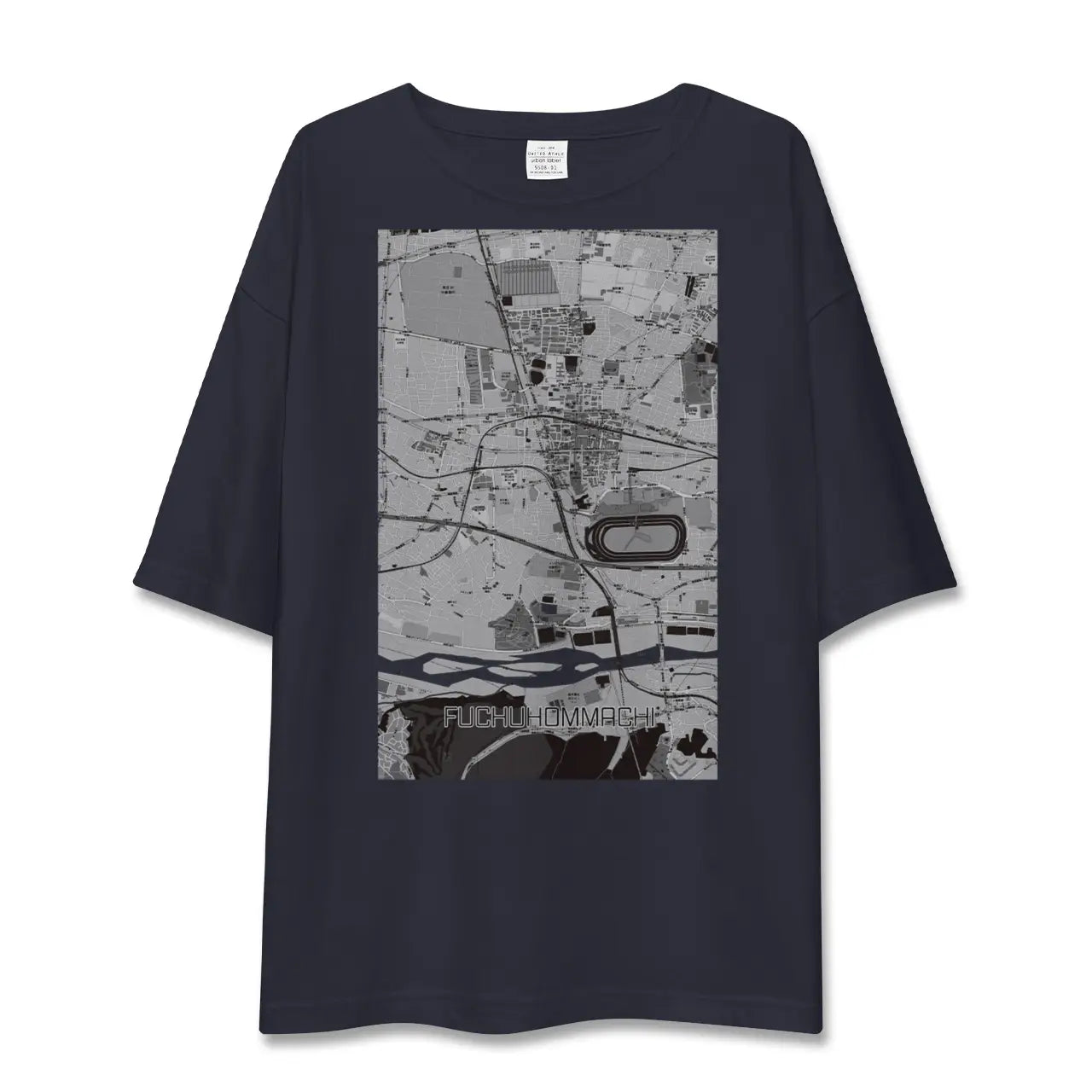 【府中本町（東京都）】地図柄ビッグシルエットTシャツ