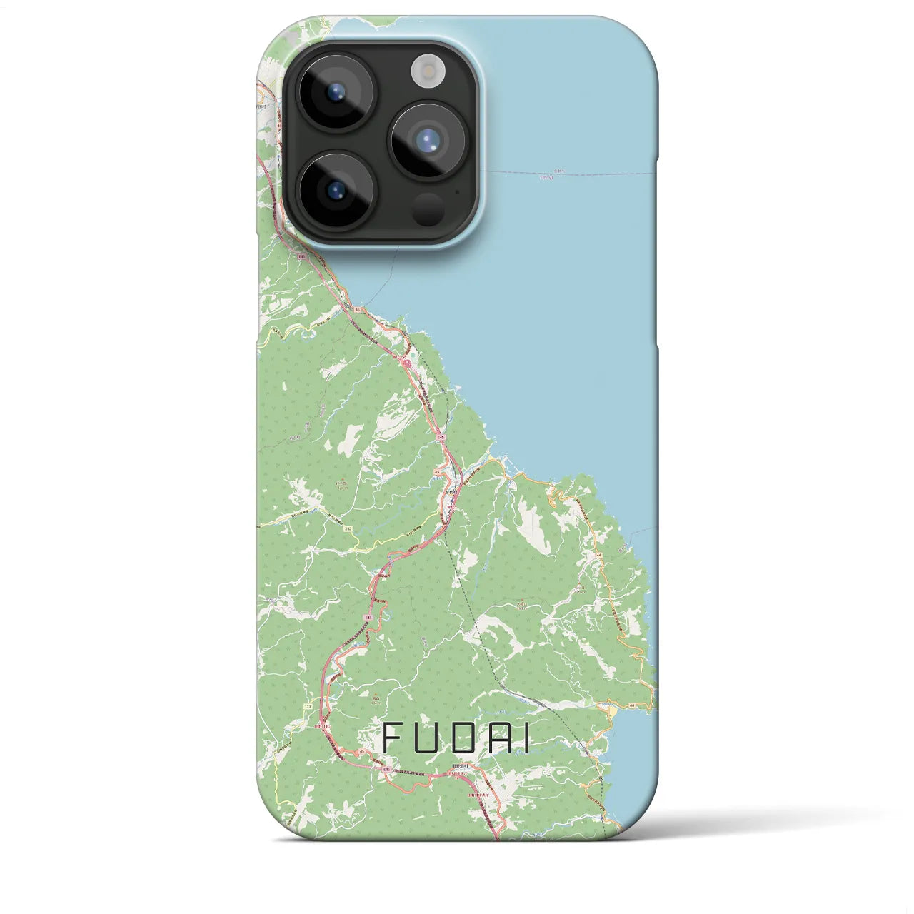 【普代】地図柄iPhoneケース（バックカバータイプ・ナチュラル）iPhone 15 Pro Max 用
