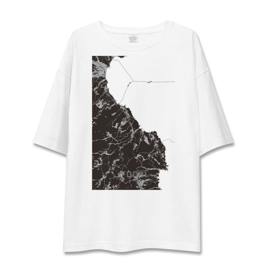 【普代（岩手県）】地図柄ビッグシルエットTシャツ