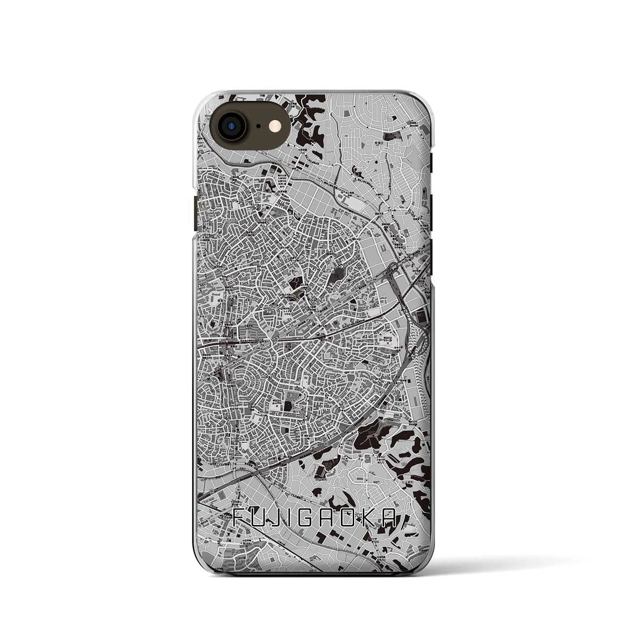 【藤が丘】地図柄iPhoneケース（クリアタイプ・モノトーン）iPhone SE（第3 / 第2世代） / 8 / 7 / 6s / 6 用