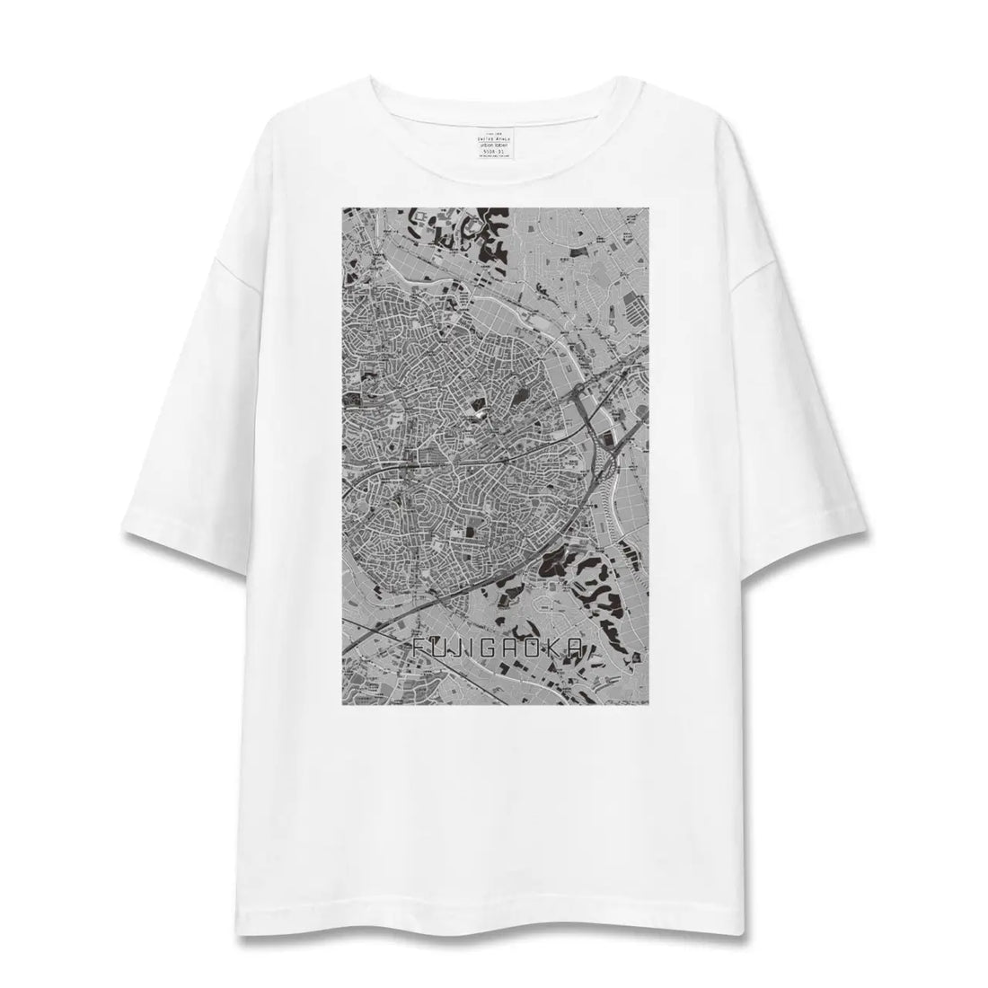 【藤が丘(神奈川県)】地図柄ビッグシルエットTシャツ
