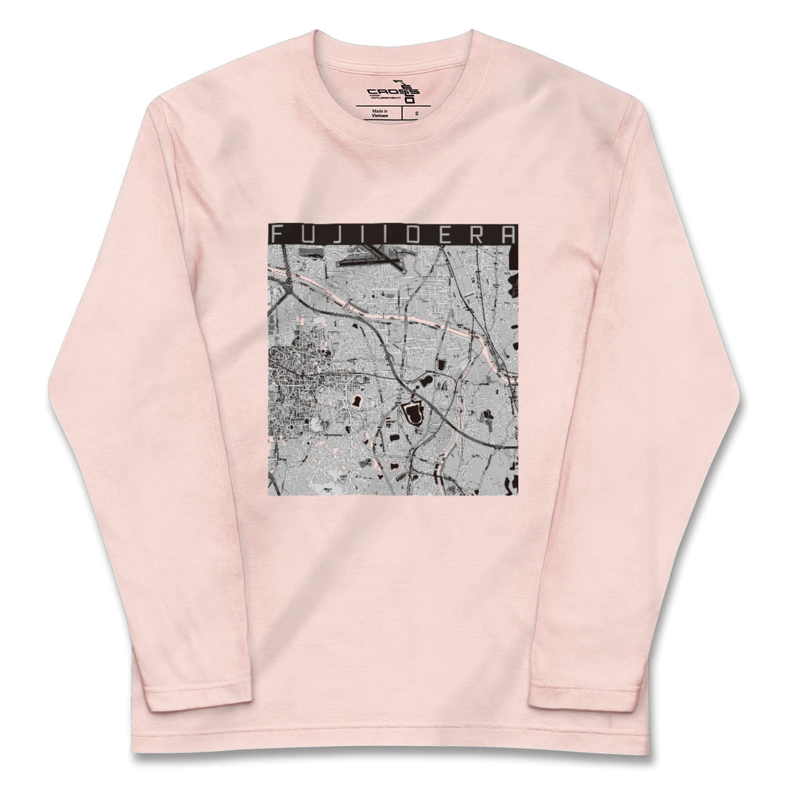 【藤井寺(大阪府)】地図柄ロングスリーブTシャツ