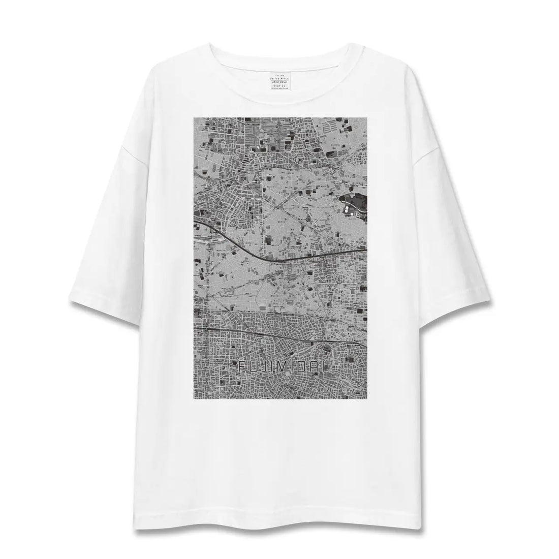 【富士見台（東京都）】地図柄ビッグシルエットTシャツ